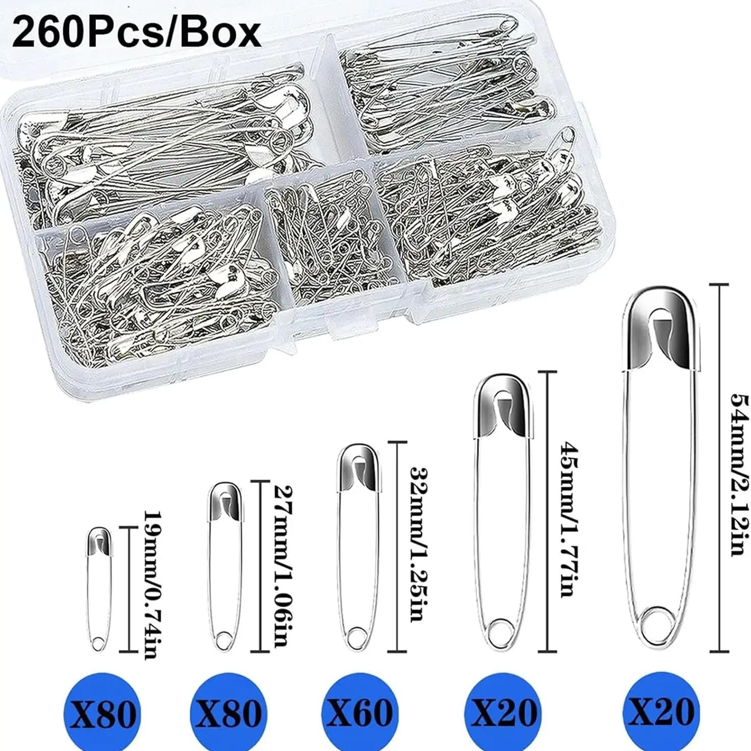 Jewelry Making Education - Kit di spille di sicurezza argentate