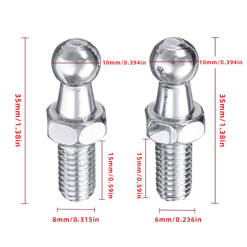 Eyepin Ball End - 2 Pezzi Supporti a Sfera Universali