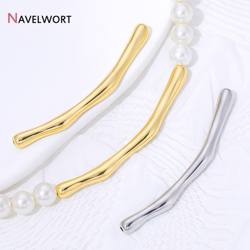 Jewelry Making Youtube - Perline a tubo lungo curvato in