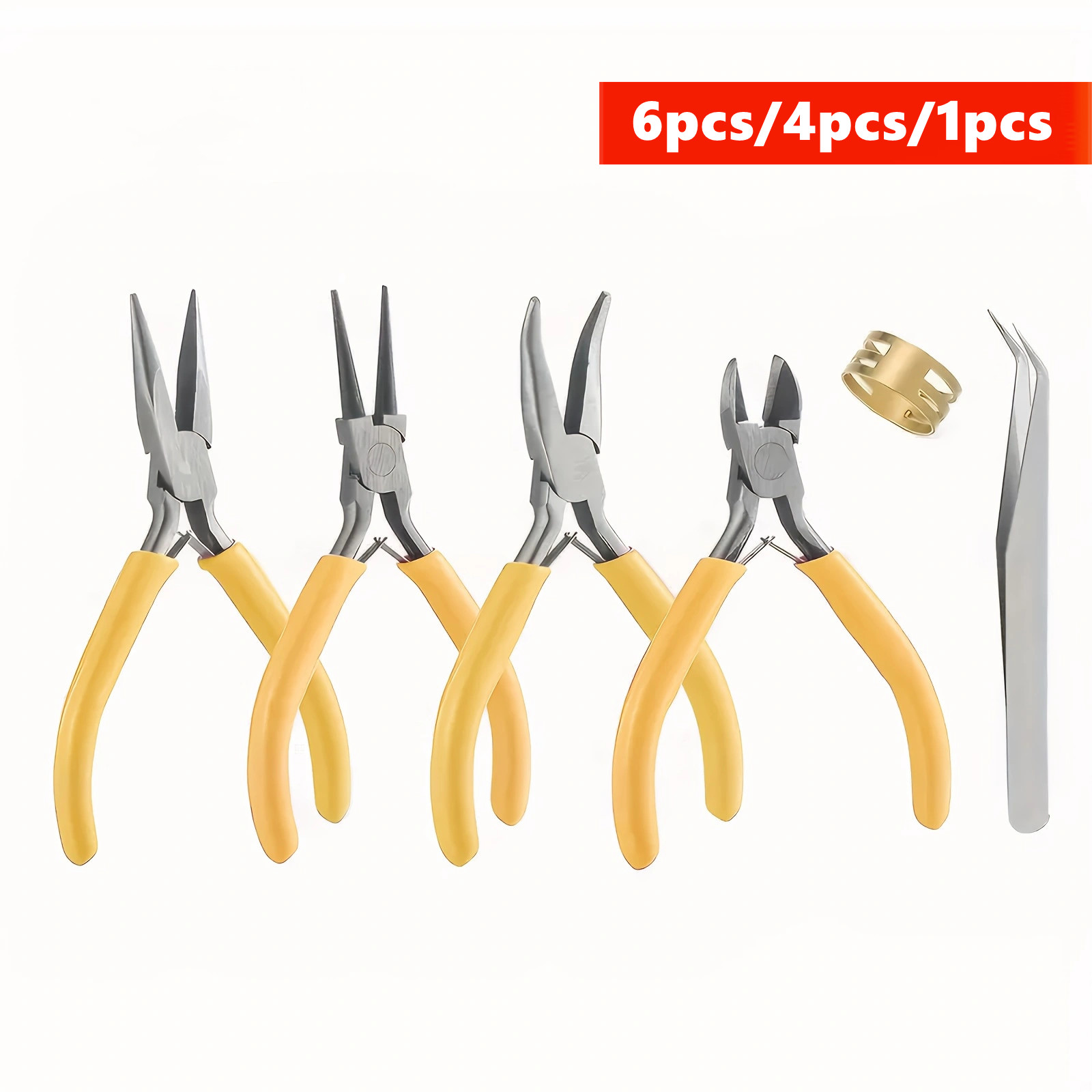 Jewelry Making Pliers - Set di 6/4/1 Pinze Gialle per