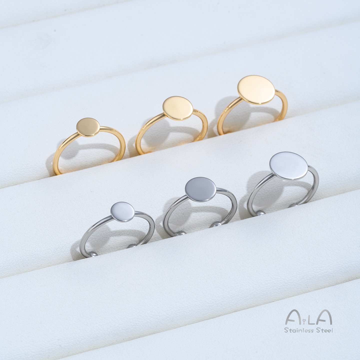 Ring Blank Adjustable - Anello Piatto in Acciaio al Titanio