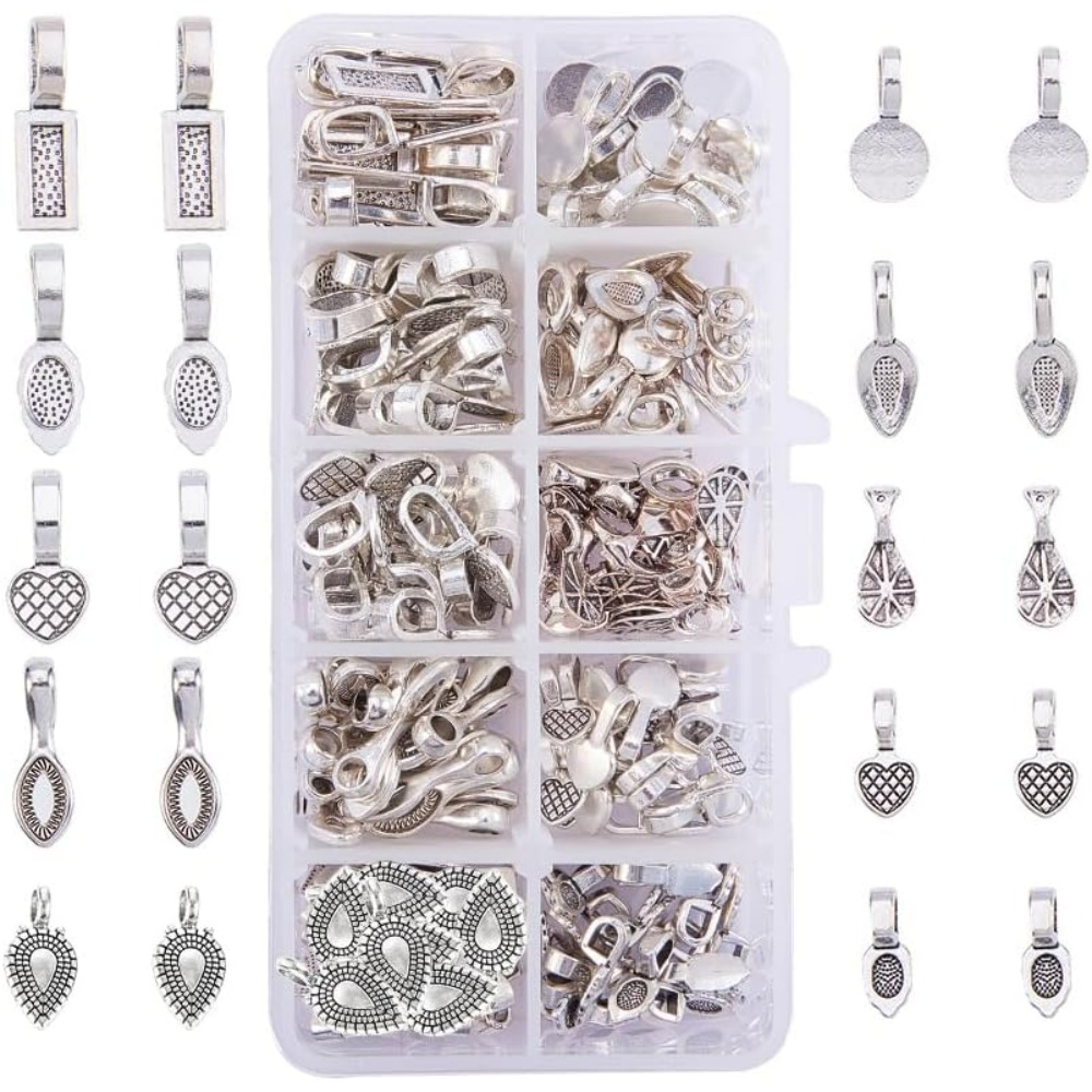 Jewelry Making Glue - 200 Pezzi 10 Stile Lega d'argento