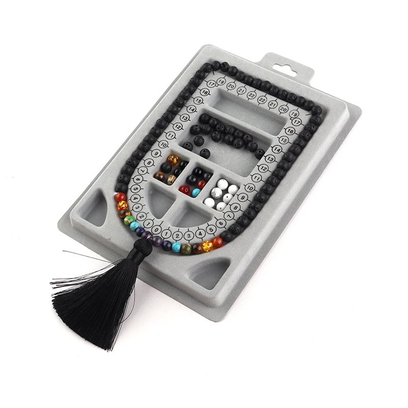 1PC grigio floccato bordo di p - Jewelry Making Education recensione e prezzo