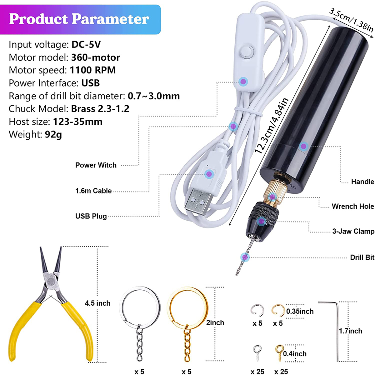 Mini trapano elettrico portati - Jewelry Making Dc recensione e prezzo