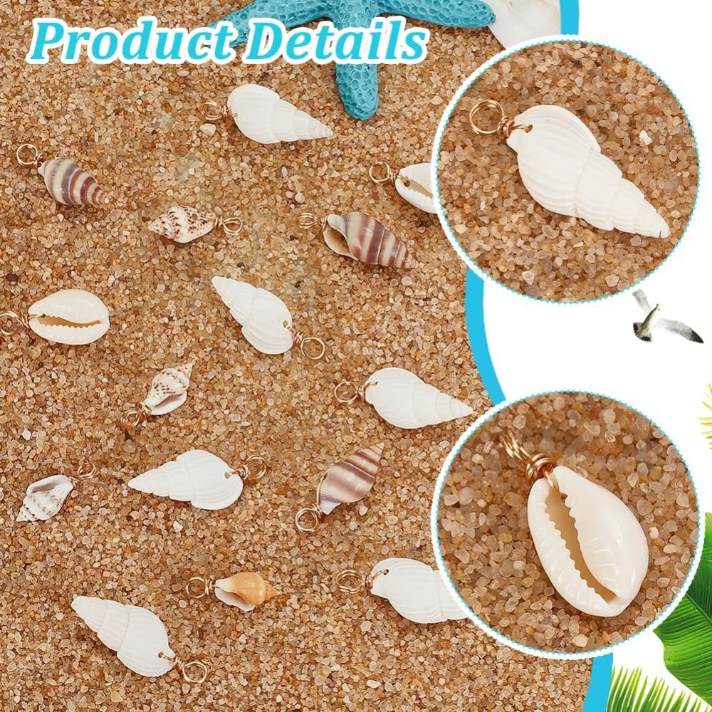 100 pz 4 Stili Conchiglia Natu - Jewelry Making Tutorials recensione e prezzo