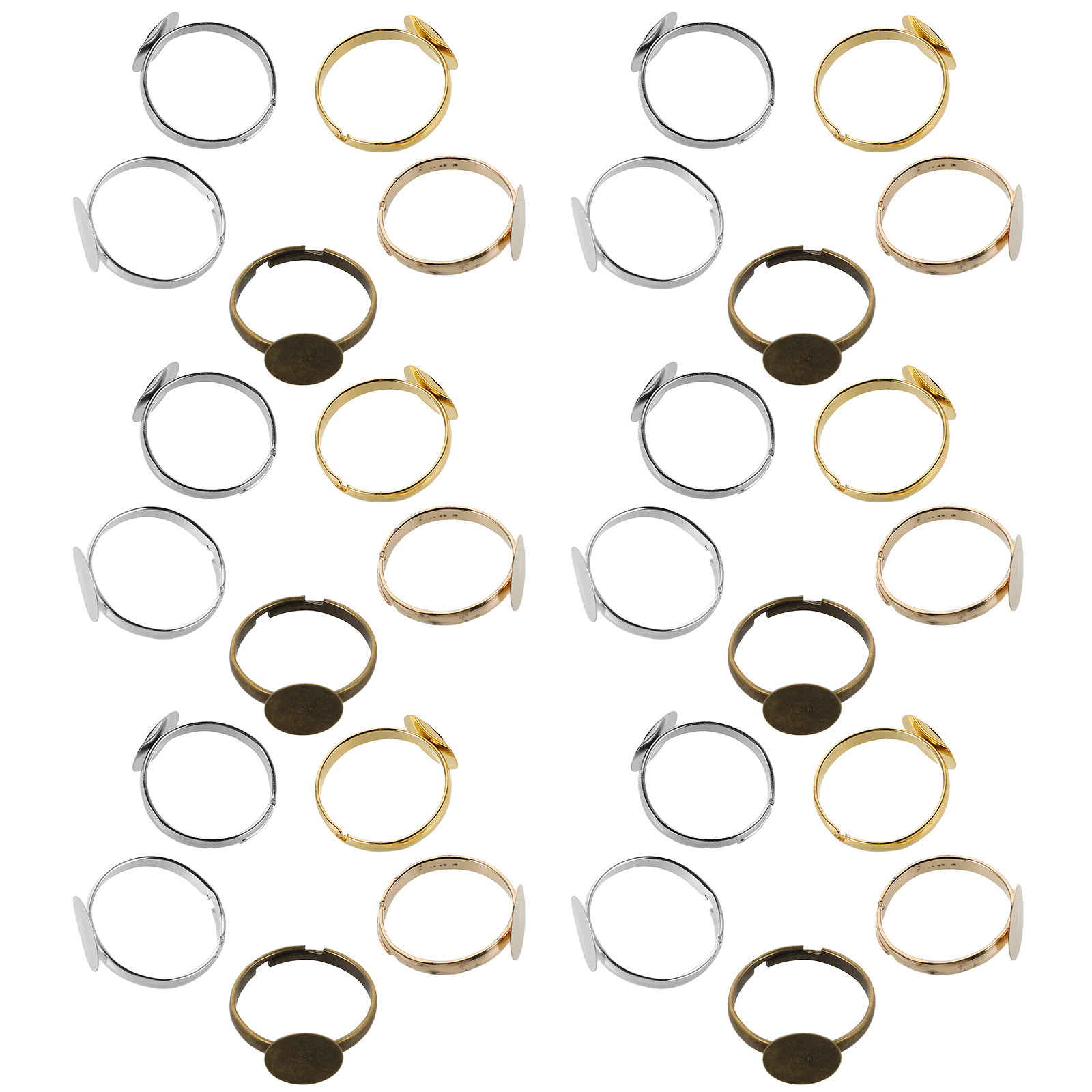 100 Pezzi Basi per Anelli con  - Ring Blank Adjustable recensione e prezzo