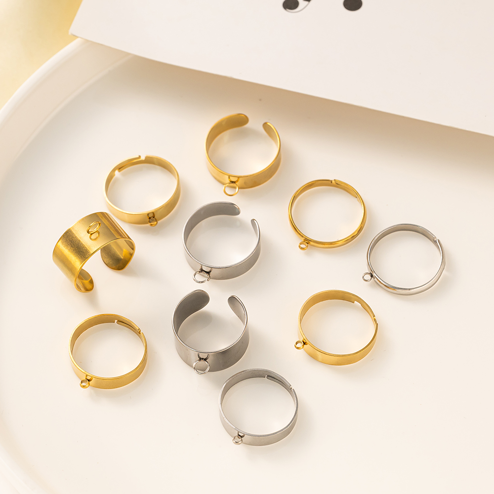 5 pz/lotto Acciaio Inossidabil - Ring Blank Adjustable recensione e prezzo